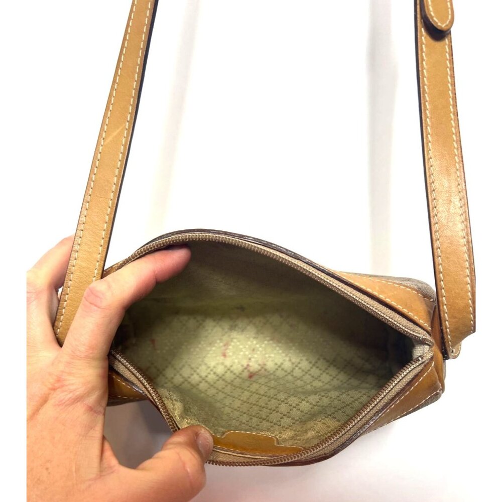 Vintage Gucci GG Canvas & Leather Shoulder Bag Adjustable Strap - Picture 13 of 15